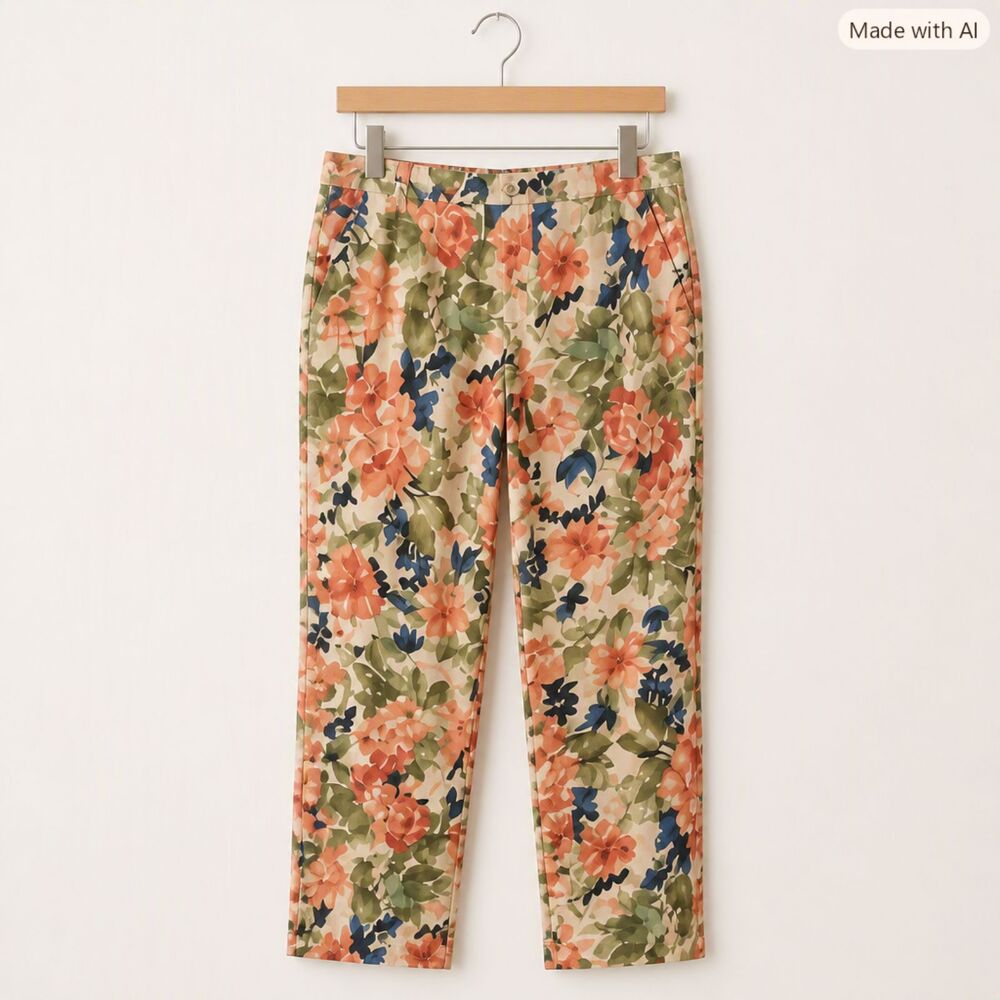 Chico’s Floral Ankle Pants – Boho Resort Style – Size 00 (US 2–4)